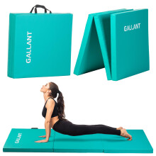 Gallant Foldable Gymnastics Mat - 6ft Long & Tri Folding, 5cm Thick High Density Foam, Non Slip & Easy to Clean - Tumble Exercise Gym Crash Mat for Ch