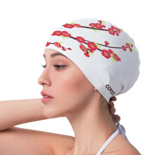 COPOZZ Swimming Cap Women, Adult Swim Cap for Hair and Ear Protection, Silicone Long Hair Swimming Cap for Women, which Keeps Hair Dry