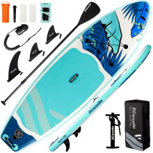 Paddle Board, Inflatable Stand Up Paddle Board, 10‘6/11' 33"6" Ultra-light SUP Board with Hand Pump, Leash, Repair Kit, Waterproof Phone Case an