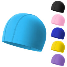 Nepfaivy Fabric Kids Swimming Cap, Stretchy No-Pull Swimming Hats Kids 4-10