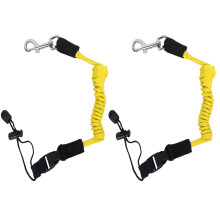 Qaziuy 2Pcak Kayak Paddle Leash, Elastic Kayak Paddle Rope with Adjustable Belt Buckle and Hooks, Kayaking Accessories for Canoeing Boating Surfing Ye