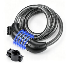 GRIFEMA GA1203-12 Bike Lock Bicycle Locker Combination 5 Digit 120cm Long Cycle Cable Locks Bikes Chain High Security for E-Bike Mountain Bike Outdoor