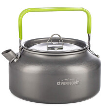 OVERMONT 1.2L Ultralight Camping Kettle Cookware Set Outdoor Cooking Mess Kit Pots Pans Portable for Backpacking Hiking Trekking Picnic Fishing Mounta