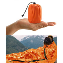HONYAO Survival Sleeping Bag, Emergency Bivvy Bag Emergency Rescue Blanket Reusable for Outdoor Camping, Hiking - 1 pack