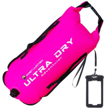 Swim Buoy Tow Float Highly Visible Swimming Float Dry Bag with Adjustable Waist Belt, Carry Strap, Waterproof Phone case for Open Water, Water Sports,