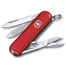 Victorinox Swiss Army Knife Classic SD Pocket Knife, 7 Functions, Red