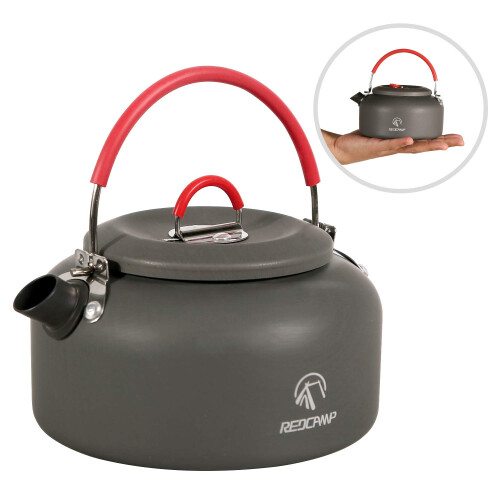REDCAMP 0.8L Small Camping Kettle,Compact Lightweight Tea Kettle