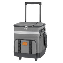 SUNNYNEST Rolling Cooler Bag 35 Litre Cool box Portable Insulated Tote with Wheels and Telescopic Handle, Cooler on Wheels for Camping, Hiking, Travel
