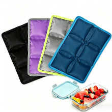 Small Ice Packs for Lunch Box, Slim Reusable Gel Ice Packs 4 PCS for Lunch Box, Mini Freezer Packs for Bento Box & Portable Cooler, Long Lasting Cold