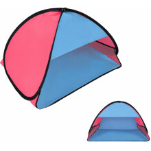 Pop Up Beach Tent UPF50+ Sun Shade Shelter Mini Personal Sun Shelter Portable with Quick Setup for Outdoor Camping Picnic Pets Mesh Beach Ten (Red and