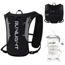 Running Vest Women Men,ight Reflective Hydration Vest Pack with 1500ml Soft Water Bottle,Adjustable Hydration Vest For Hiking Trail Cycling Marathon