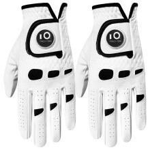 AXKAL Golf Gloves Men with Ball Marker 2 Pack (White, S, Left)