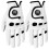AXKAL Golf Gloves Men with Ball Marker 2 Pack (White, S, Left) 1