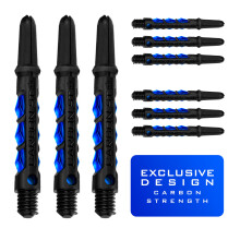 Harrows Darts 3 x Sets of Carbon ST Dart Stems - 9 Dart Shafts in Total - Available in 3 sizes - Tough Carbon Composite (BLUE, Short)
