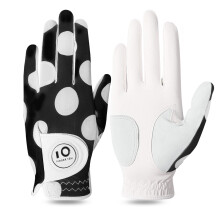 Golf Gloves Women Left Hand Right Cabretta Leather with Ball Marker Full Finger/Nail Colors Value Pack, Ladies Golf Glove Fashion Pattern Weathersof N