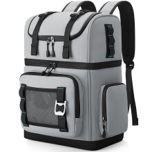YOUNGOA Large Insulated Cooler Backpack for Men & Women, Waterproof Leakproof Cool Bag Rucksack, Thremal Picnic Backpack for Travel/Camping/Hiking