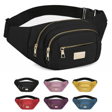 ADUDVLO Bumbags for Ladies Women Men Lightweight Adjustable Bum Bag Fanny Pack with 4 Zipper Pockets,Fashionable Waist Pack for Travel, Running, Hikin