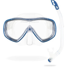 CRESSI Ondina Jr + Top Combo - Combo Set Diving Mask Ondina and Snorkel Top, Clear/Blue, 7/13 years, Kid Unisex