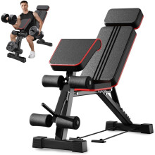 PORIYA Adjustable Weight Bench Full Body Workout Multi-Purpose Foldable Strength Training Benches Decline Incline Bench for Home Gym