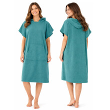 Adore Ladies Microfibre Changing Robe Poncho - Teal, S/M