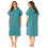 Adore Ladies Microfibre Changing Robe Poncho - Teal, S/M 1