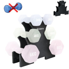 3 Tier Dumbbell Rack with Anti-Slip Pads (Dumbbells Not Included) - Small Weight Rack for Home Gym Equipment - Home Gym Accessories Weight Storage Com