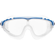 Cressi Skylight Swimming Goggles - Silicone Seal for Adult Swim Goggles - UV Anti-Fog Swimming Mask - Clear/Frame White Blue