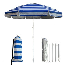 LOTTAFUN 6ft Beach Umbrella - Heavy Duty Wind Resistant UV 50+ Portable Sun Shade with Sand Anchor & Carry Bag, Outdoor Folding Umbrella for Beach, Po