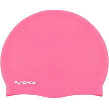 Funzhan Large Silicone Swim Cap Adult Unisex for Long Hair Women Men Pink