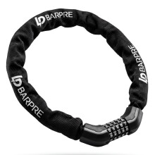 Barpre 5-Digit Combination Bike Chain Lock, 90cm Total Length (75cm Chain), 8mm Steel Keyless Bicycle Lock with Scratch-Proof Sleeve for Commuter Bike
