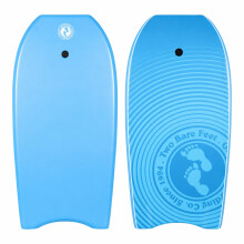 Two Bare Feet Bodyboard with Leash — Adult Boogie Board | IXPE Foam Deck, EVA Core & Slick Bottom | Lightweight, Durable, High-Performance Wave Ride