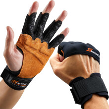 SueStar Gym Gloves Weight Lifting Gloves with Wrist Support for Men & Women - Full Palm Protection, Silicone Grip, 3/4 Finger Cover - Ideal for Weight
