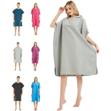 willceal Changing Robe Towel with Hood for Surfing Open Water Swimming Microfiber Wetsuit Changing,Quick Dry& Light Weight,One Size Fit All (Grey)