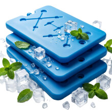 A2Z Reusable Freezer Cool Board Ice Pack for Cool Bags Lunch Boxes Picnic Cooler Bags - Freezer Board 1329 Blue 3 Pack