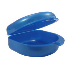 Gum Shield Case - Mouth Guard Gumshield Box for Ortho Retainers, Sports Dental Appliances, Dentures & More (Blue)