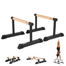 Gravity Fitness Parallettes Bars with Wooden Handles Calisthenics Training