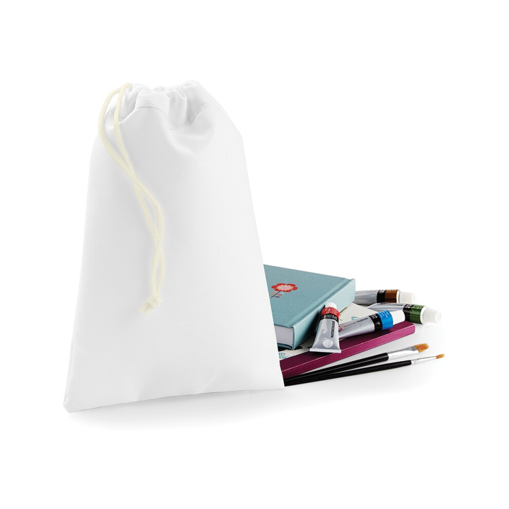 Bagbase (M, White) Sublimation Stuff Bag (4 Sizes) (Pack Of 2)