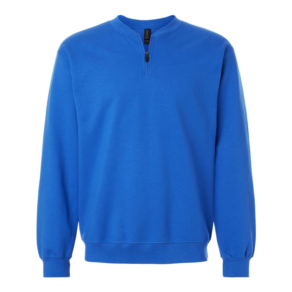 Gildan (L, Royal Blue) Unisex Adult Softstyle Midweight Quarter Zip Sweatshirt