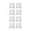 Transparente Stuhlbeinschoner - 8er-Pack LightBrown S Quadrat 1