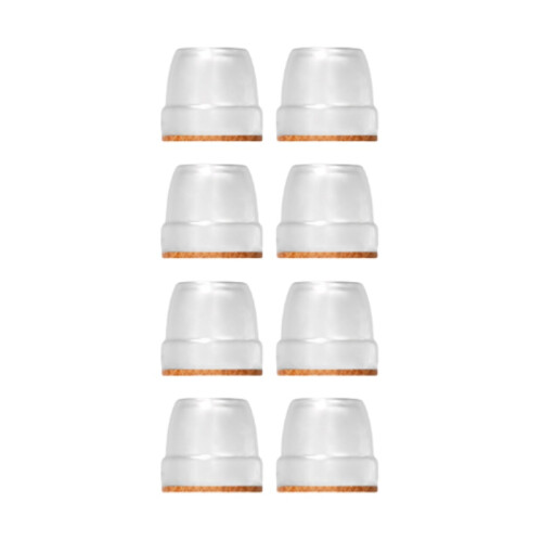Transparente Stuhlbeinschoner - 8er-Pack LightBrown S Quadrat