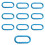 Karabiner, 10er-Pack Blue 1