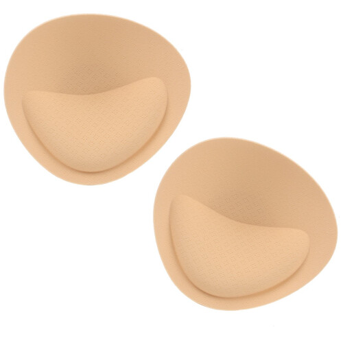 Removable breathable bra inserts pads Beige 3 cm