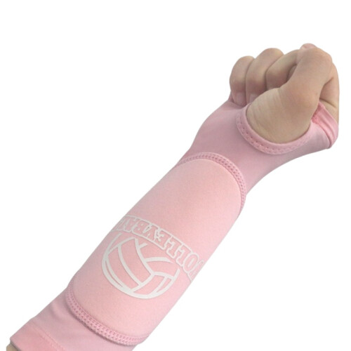 Volleyball Arm Sleeves Pair - Protective Sponge Cushioning for Enhanced Performance Pink 2
