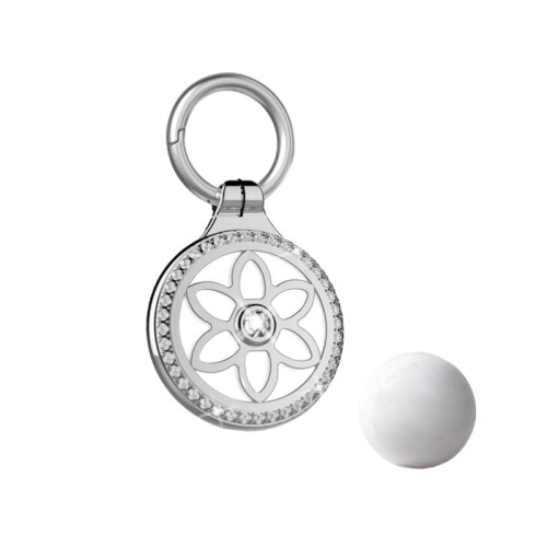 Capa de Metal Premium para AirTag: Proteção Total e Design Anti-Perda Silver
