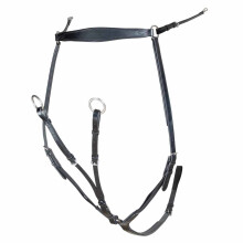 (X Full, Black) Velociti Rapida Leather Ergonomic Horse Breastplate