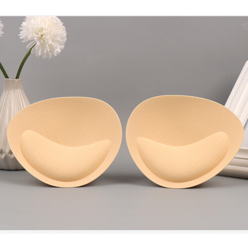 Removable breathable bra inserts pads Beige 3 cm 1