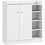 (White, Engineered Wood) White Shoe Cabinet with 4 Adjustable Shelves 1