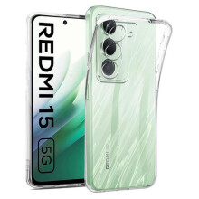 Coque pour Xiaomi Redmi 15 4G / 5G - housse etui silicone gel fine + verre trempe - TRANSPARENT TPU