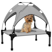 Cooling Raised Pet Bed - Light Grey, 61x46x63cm