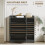 (Black, Engineered Wood) Black Shoe Storage Cabinet with Adjustable Shelves 5